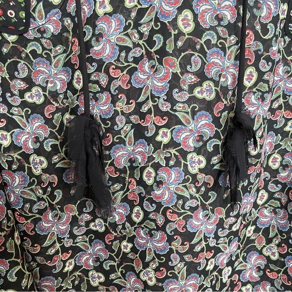 Yvos Black Bohemian Pattern blouse - Picture 4 of 11